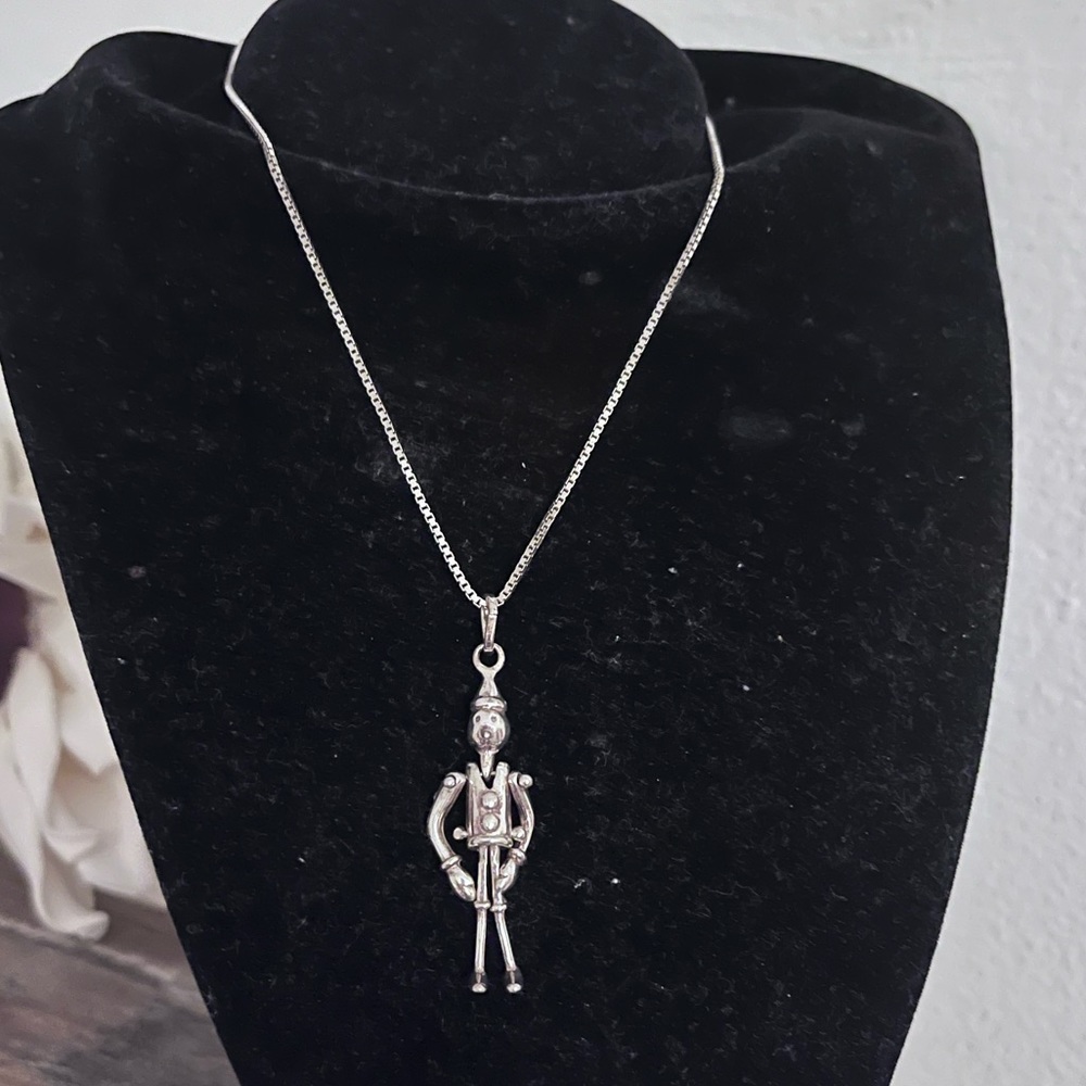 Tin Man Wizard of Oz Sterling Silver Necklace